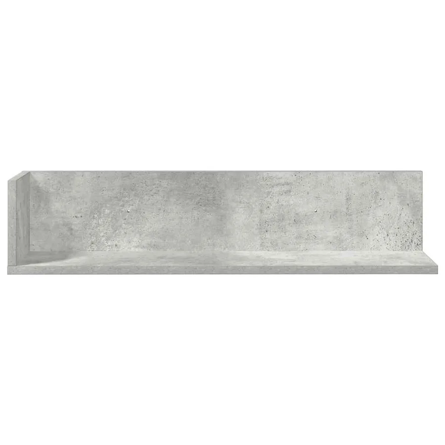 Étagères murales 2pcs gris béton 75x16,5x16,5cm bois ingénierie - 4