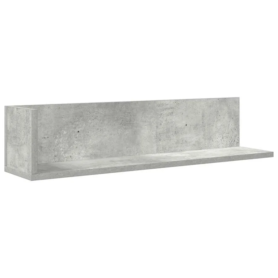 Étagères murales 2pcs gris béton 75x16,5x16,5cm bois ingénierie - 5
