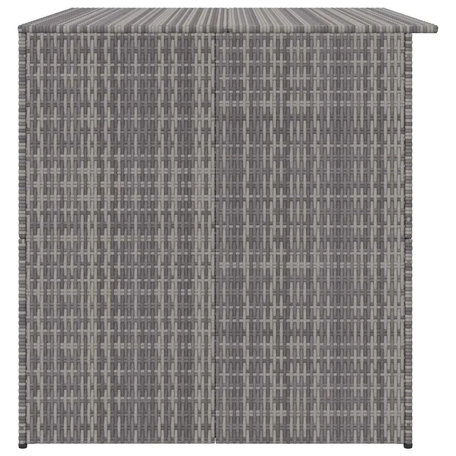 Garden Storage Box Grey 150x100x100 cm Poly Rattan - 7