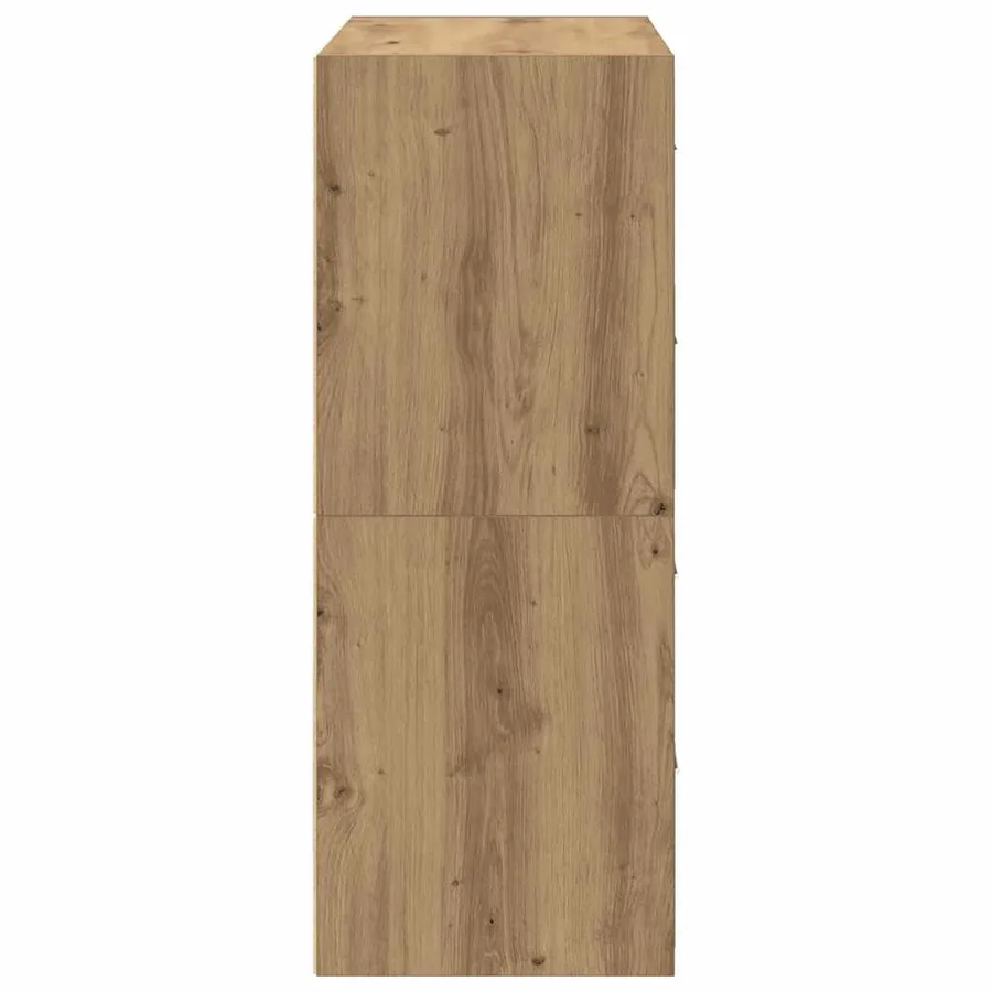 Armoires avec 2 tiroirs 2 pcs chêne artisanal bois d'ingénierie - 6