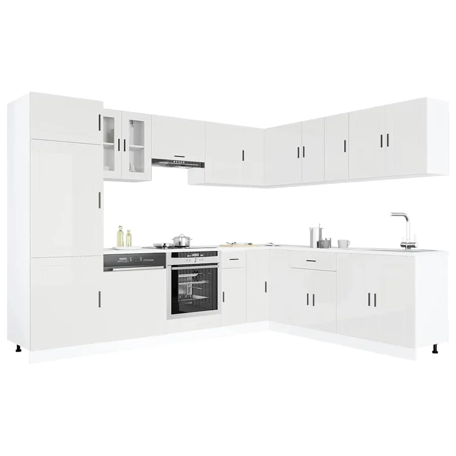 Ensemble d'armoires de cuisine 14 pcs Porto bois d'ingénierie