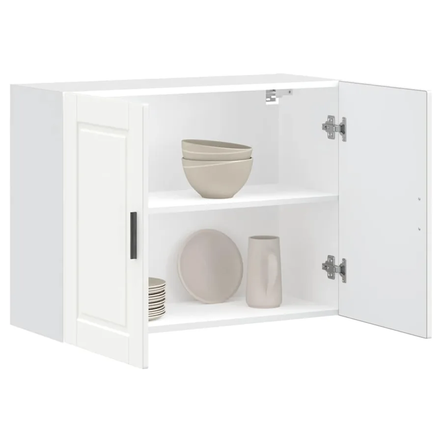 Armoire murale de cuisine Porto blanc bois d'ingénierie