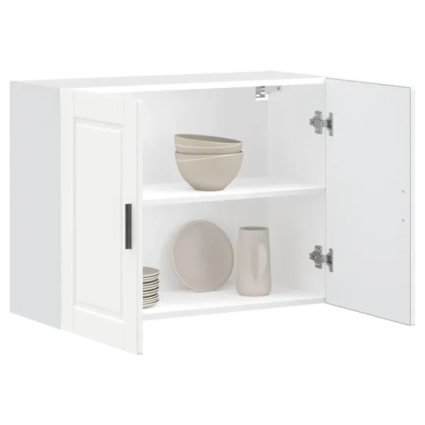 Armoire murale de cuisine Porto blanc bois d'ingénierie