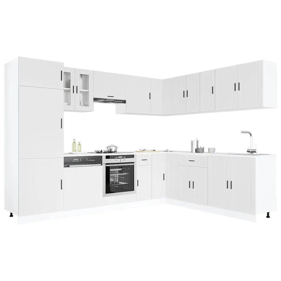 Ensemble d'armoires de cuisine 14 pcs Porto bois d'ingénierie