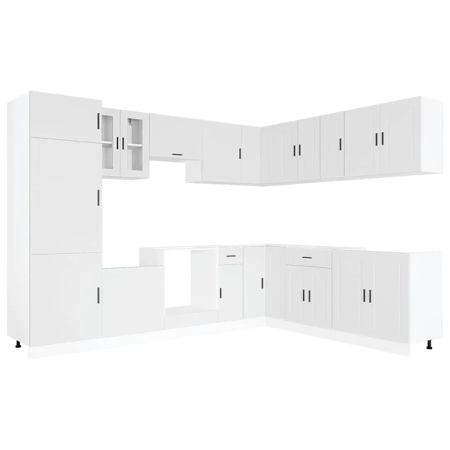 Ensemble d'armoires de cuisine 14 pcs Porto bois d'ingénierie - 2