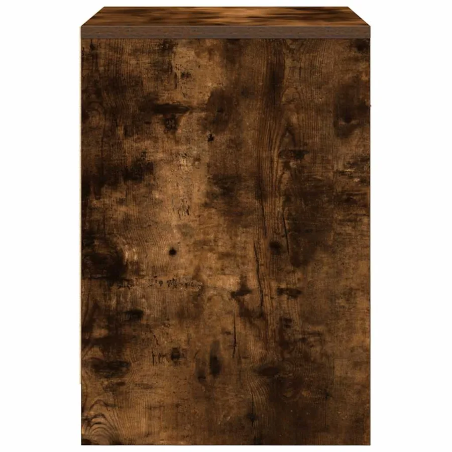 Table de chevet avec tiroir en chêne fumé 40x34x50 cm - 6