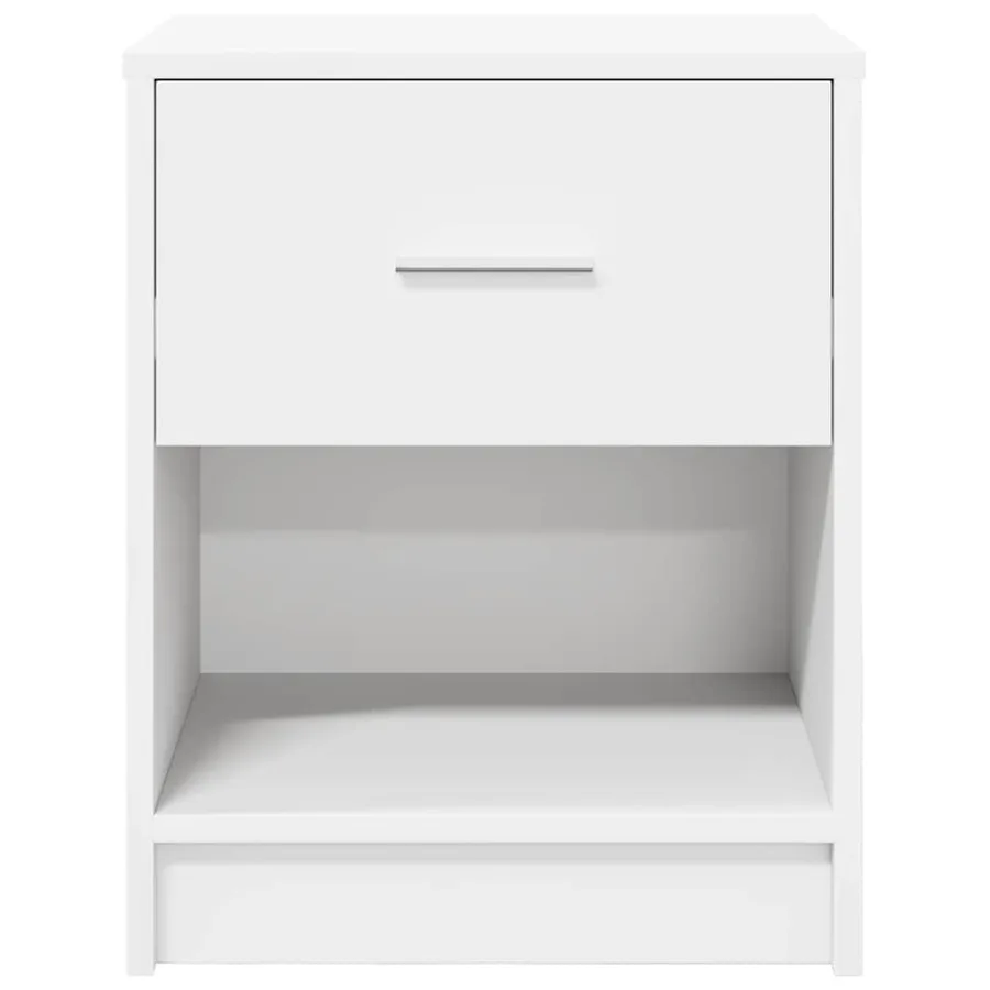 Tables de chevet 2 pcs avec tiroir Blanc 40x34x50 cm - 4