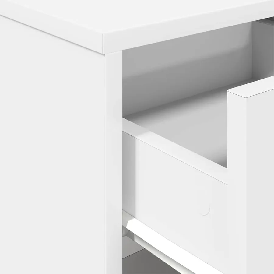 Tables de chevet 2 pcs avec tiroir Blanc 40x34x50 cm - 8