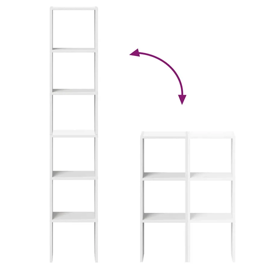Bibliothèques 2 pcs empilable blanc 30x30x80 cm bois ingénierie - 7