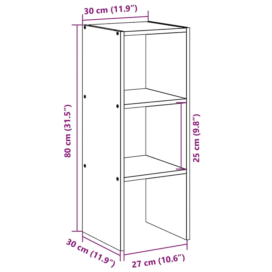 Bibliothèque empilable chêne artisanal bois d'ingénierie - 9