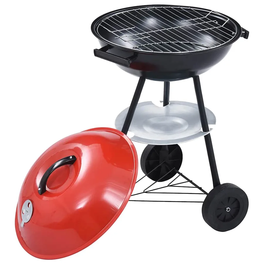 Barbecue portable XXL au charbon avec roues 44 cm - 4