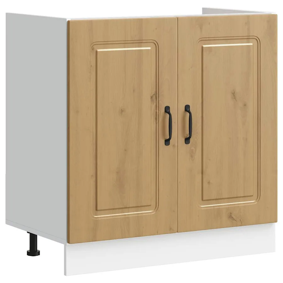 Meuble bas pour évier Kalmar chêne artisanal bois ingénierie - 2