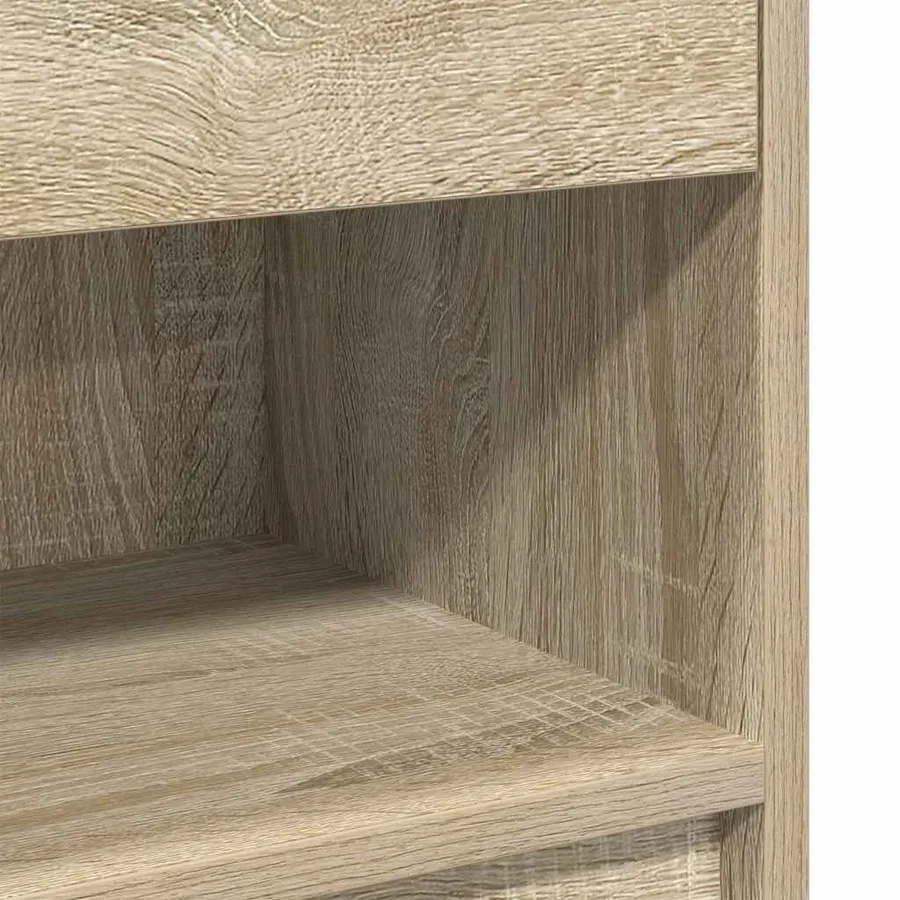 Tables de chevet 2 pcs avec tiroir Chêne Sonoma 39x28x41 cm - 10