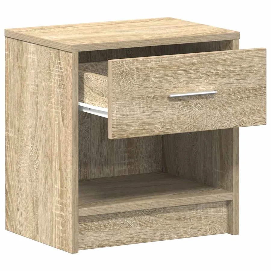 Tables de chevet 2 pcs avec tiroir Chêne Sonoma 39x28x41 cm - 5