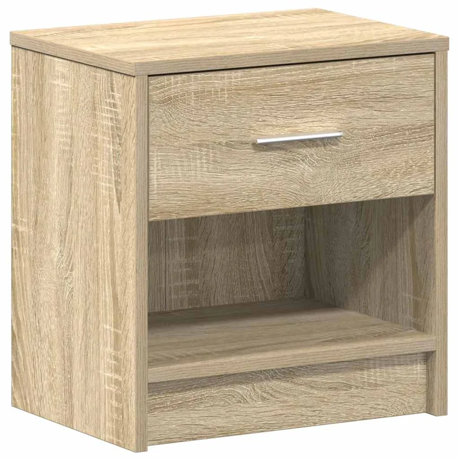 Tables de chevet 2 pcs avec tiroir Chêne Sonoma 39x28x41 cm - 6