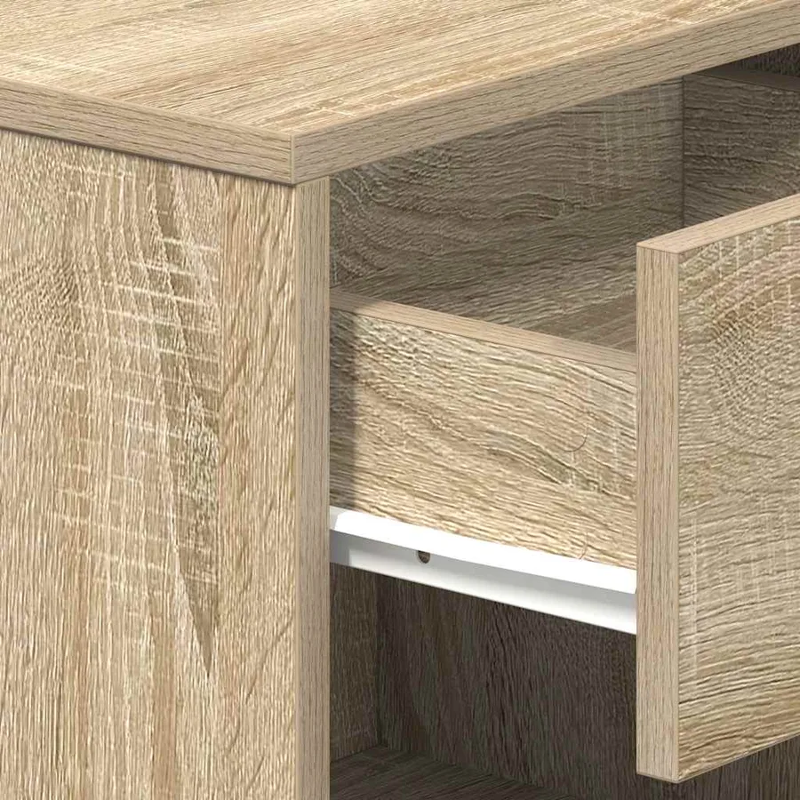Tables de chevet 2 pcs avec tiroir Chêne Sonoma 39x28x41 cm - 9