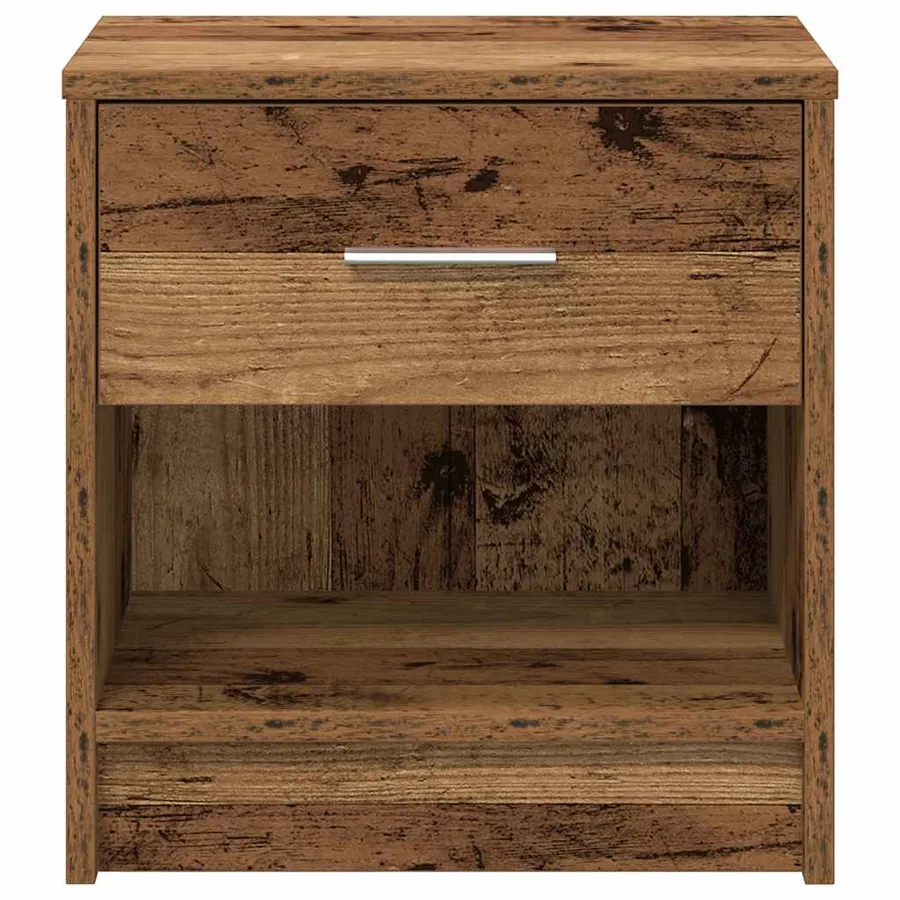 Table de chevet avec tiroir en bois ancien 39x28x41 cm - 4