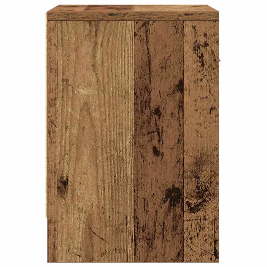Table de chevet avec tiroir en bois ancien 39x28x41 cm - 7