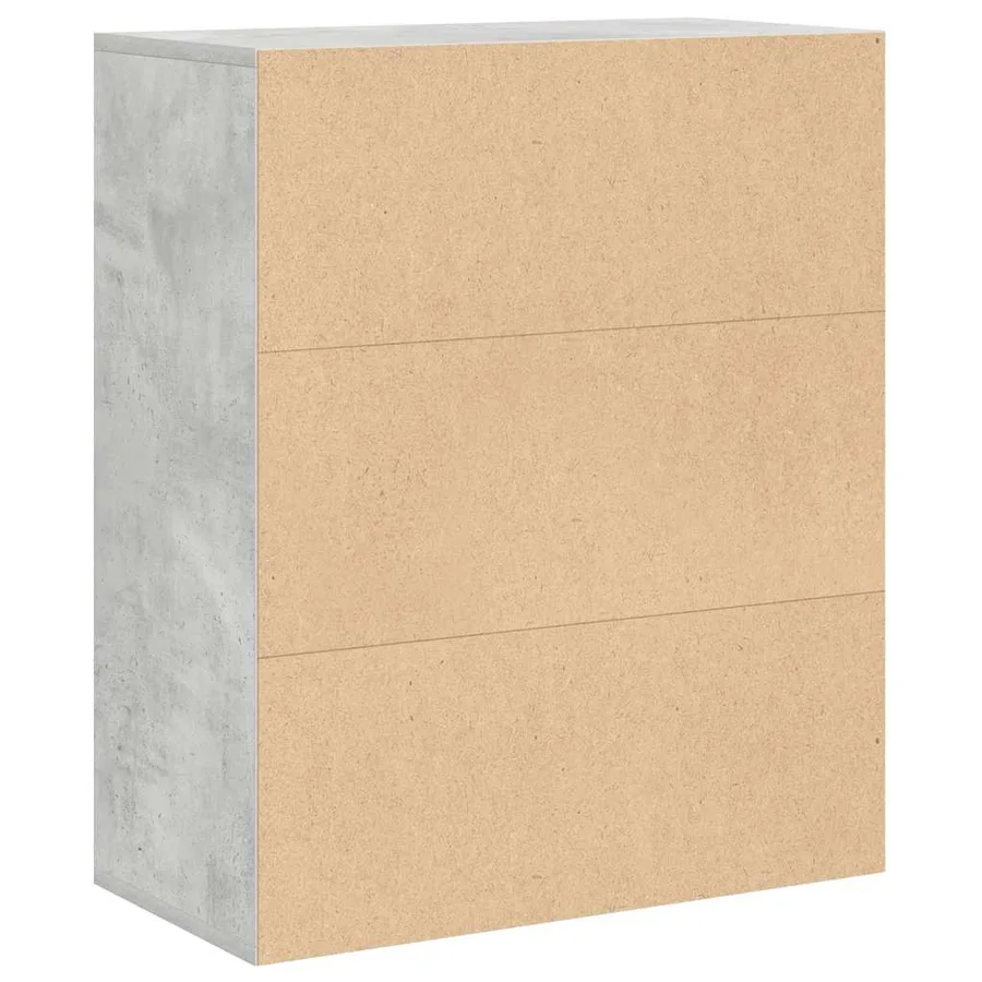 Bibliothèque gris béton 60x30x71,5 cm bois d'ingénierie - 6