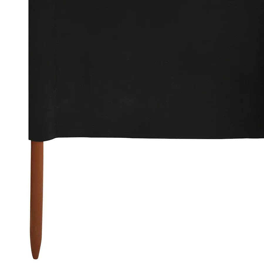 Paravent 5 panneaux Tissu 600 x 160 cm Noir - 5