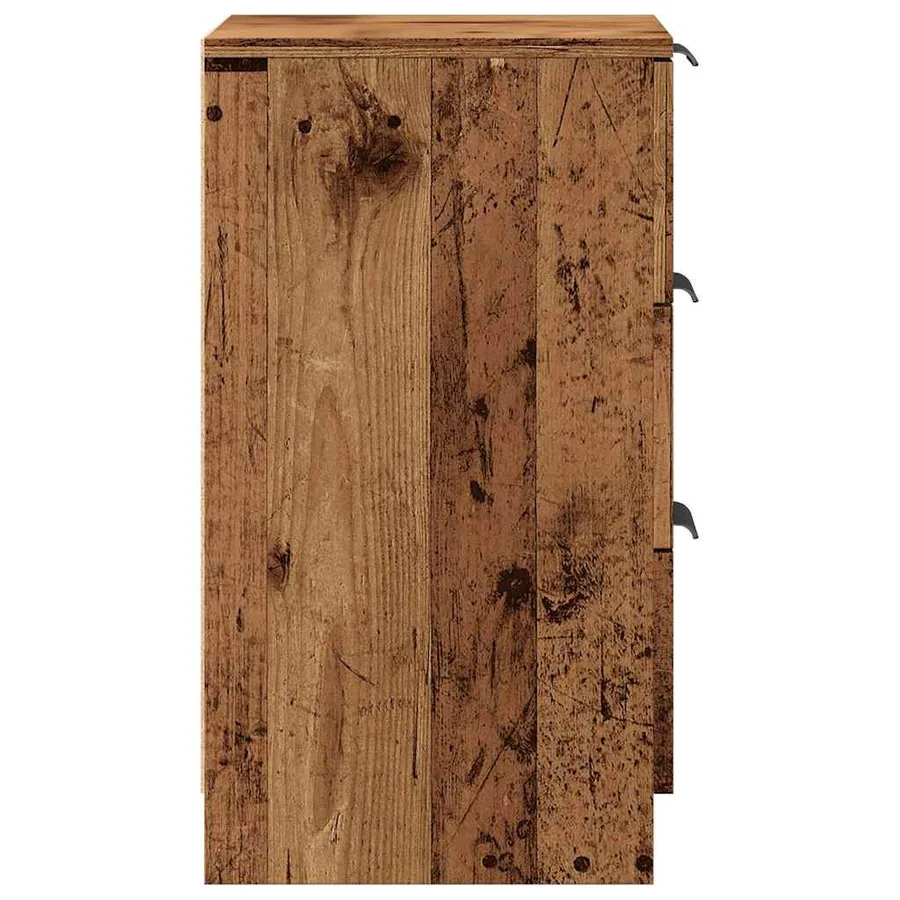 Tables de chevet 2 pcs vieux bois 40x36x65 cm bois d'ingénierie - 7