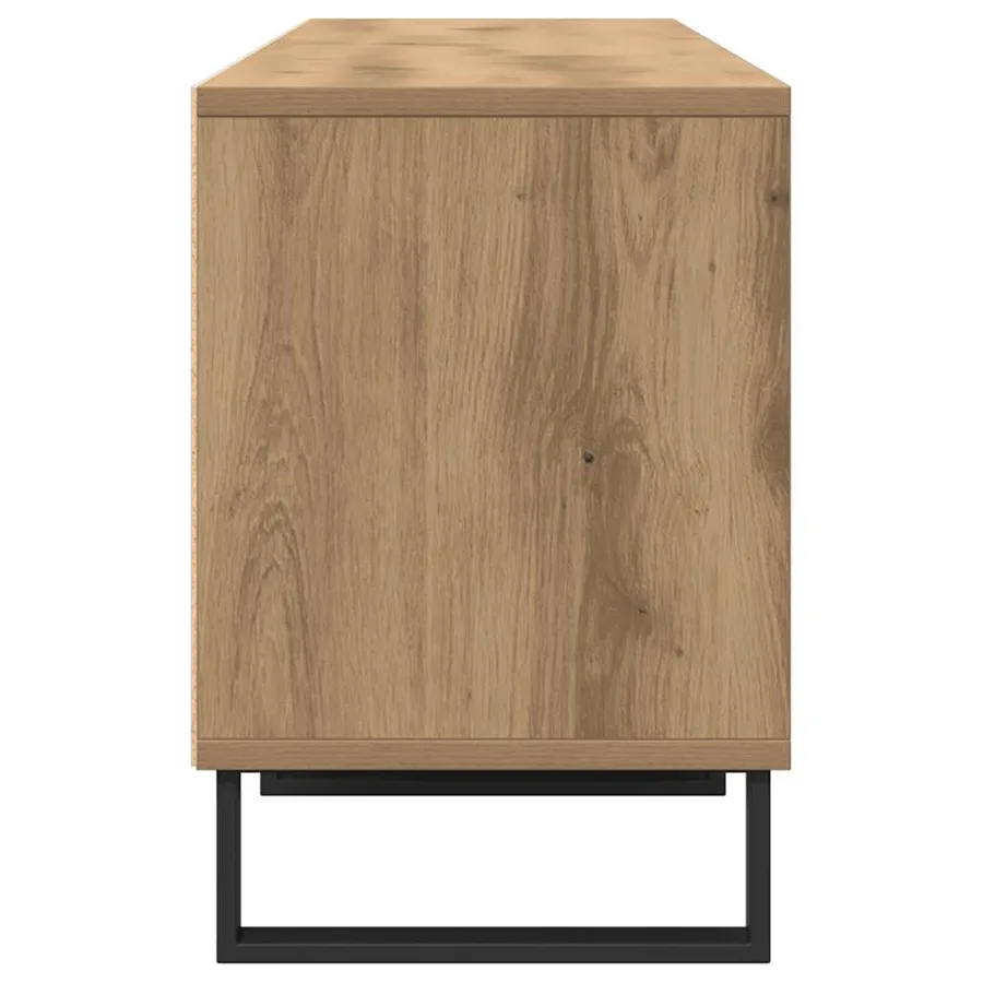 Meuble TV chêne artisanal 150x30x44,5 cm bois d'ingénierie - 6