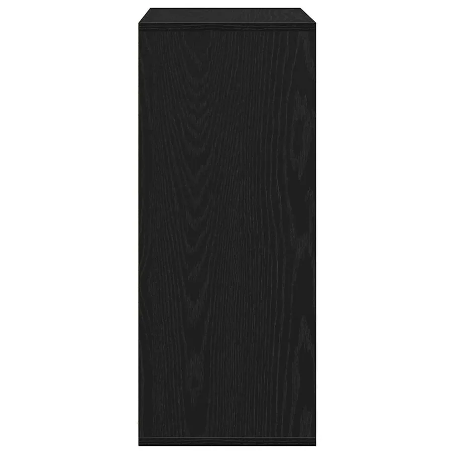Bibliothèque noir 60x30x71,5 cm bois d'ingénierie - 5