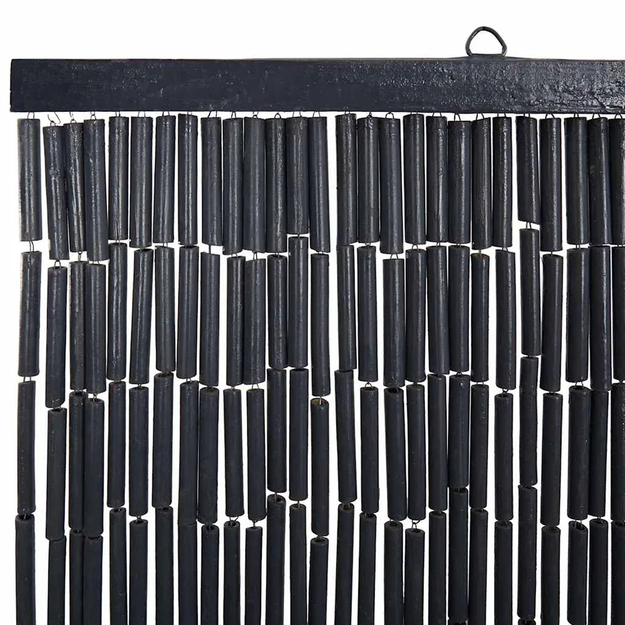 Rideau anti-insectes gris foncé 90x220 cm bambou - 4