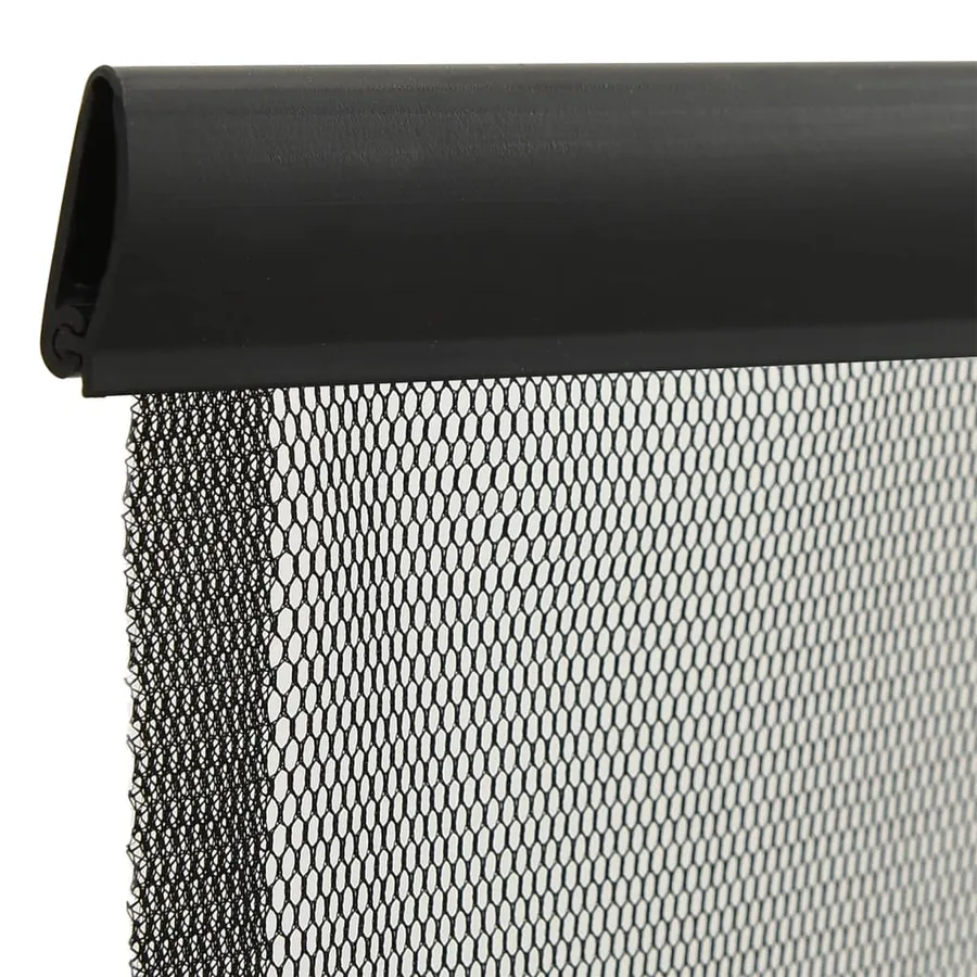Moustiquaire de porte rideau en maille 10 pcs Noir 240x240 cm - 4