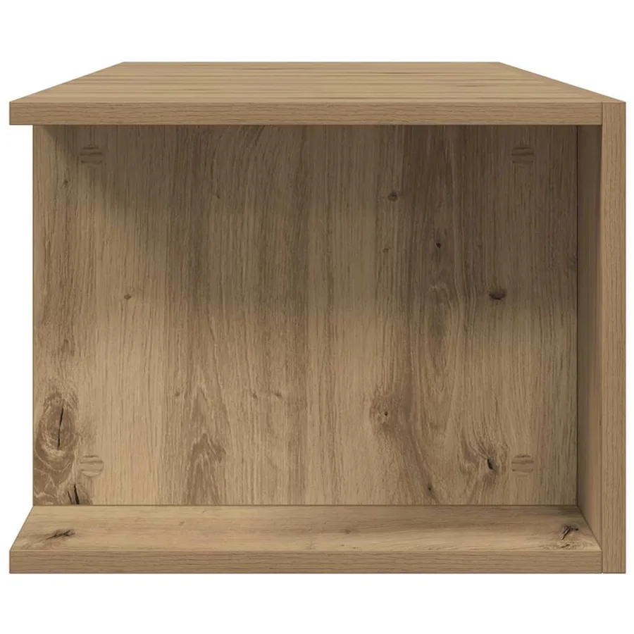 Meuble TV avec lumières LED chêne artisanal bois d'ingénierie - 8