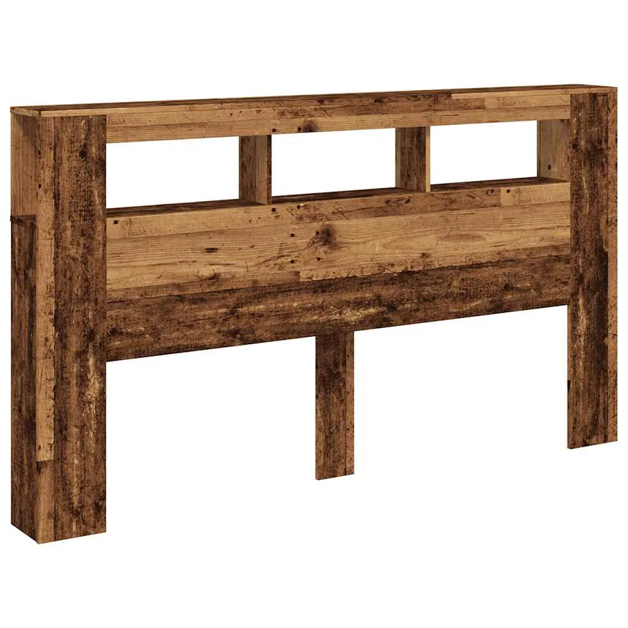 Tête de lit à LED vieux bois 180x18,5x103,5cm bois d'ingénierie - 4