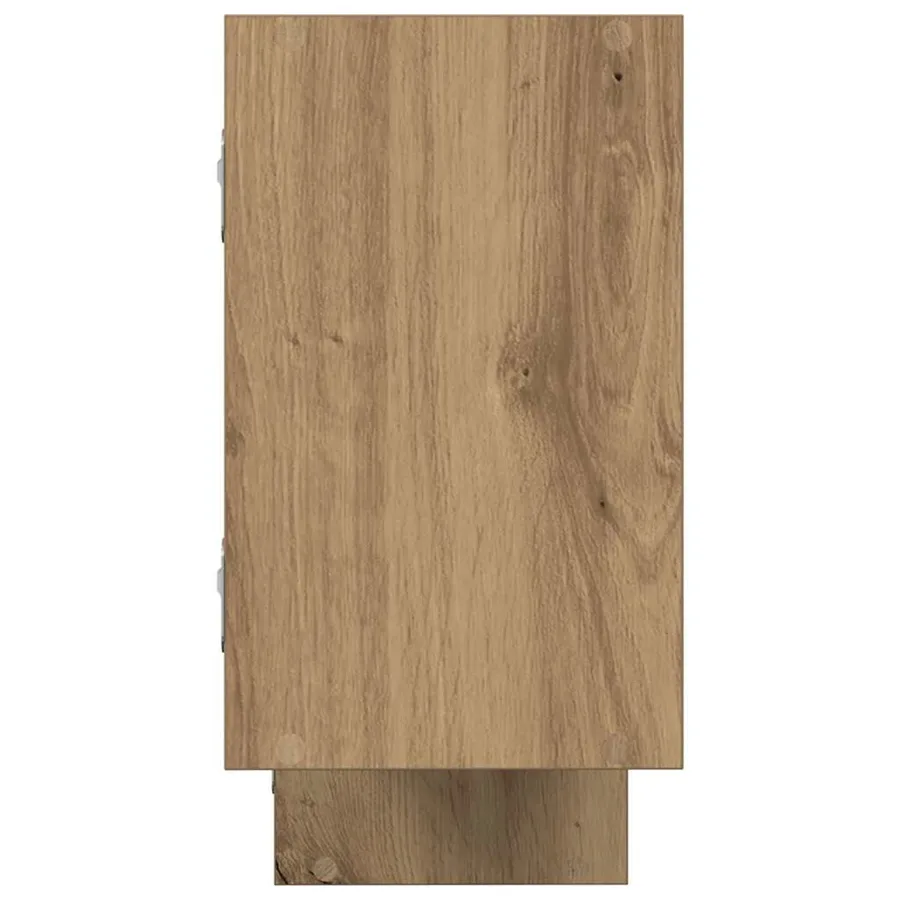 Étagère cube murale 5 compartiments chêne artisanal - 5
