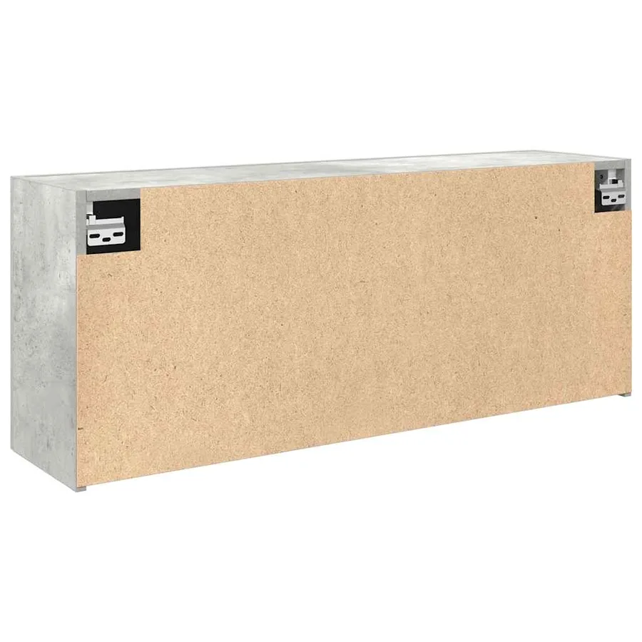 Armoire murale de bain gris béton 100x25x40cm bois d'ingénierie - 7