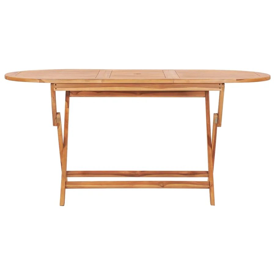 Ensemble à manger d'extérieur pliable 7 pcs Bois solide de teck - 3