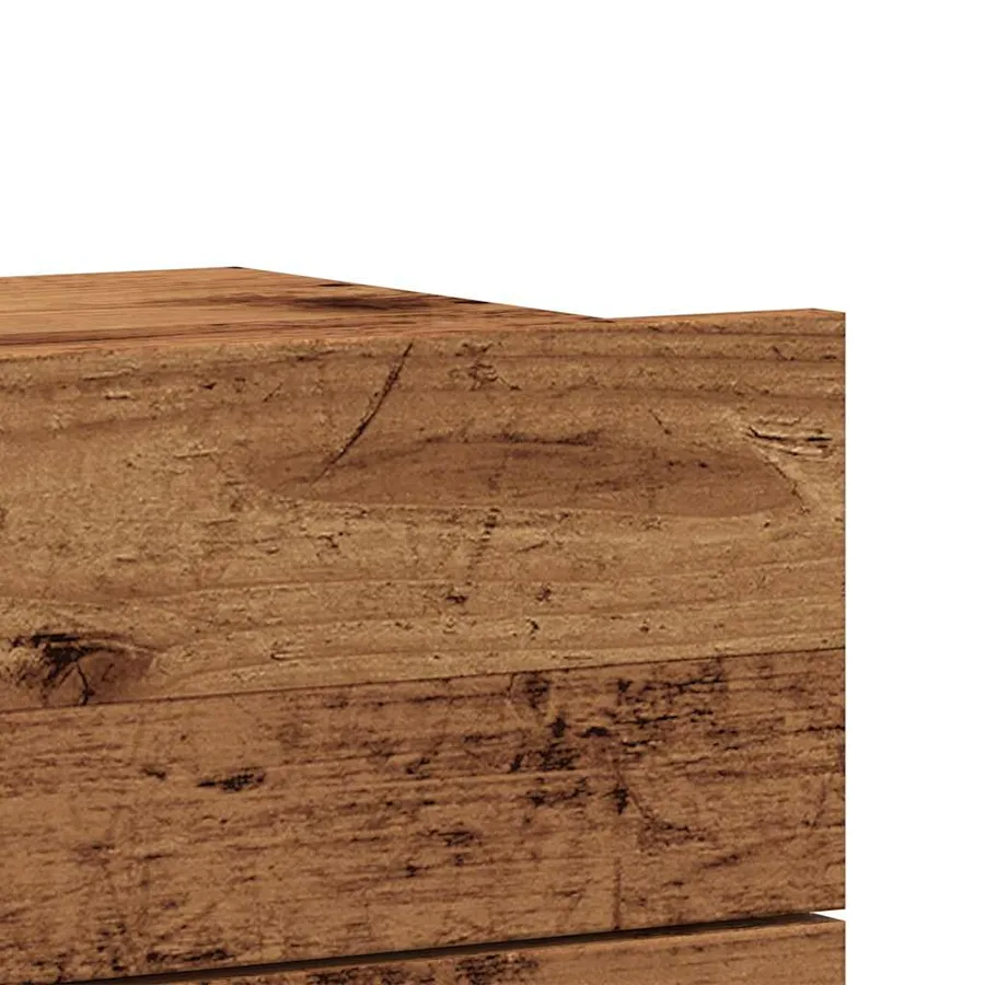 Tables de chevet murales 2 pcs vieux bois 40x32x30 cm - 9