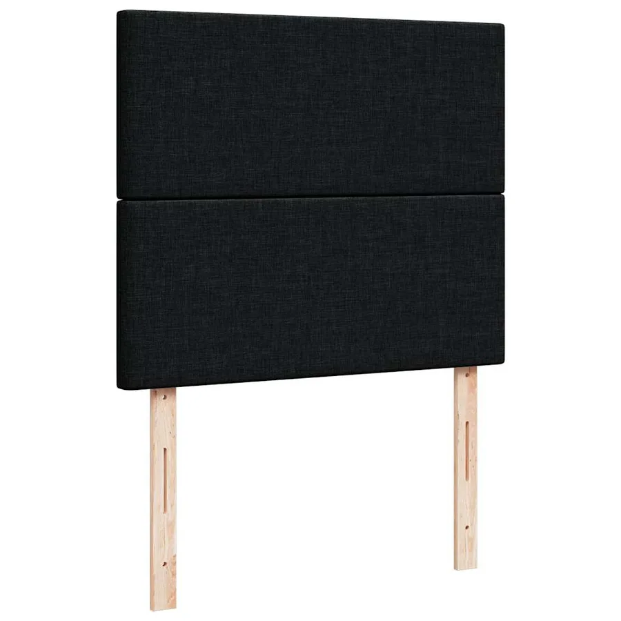 Cadre de lit ottoman avec matelas noir 120x200cm tissu - 10