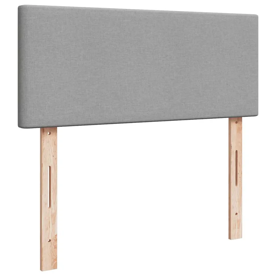 Lit ottoman avec matelas gris clair 120x200 cm tissu - 9