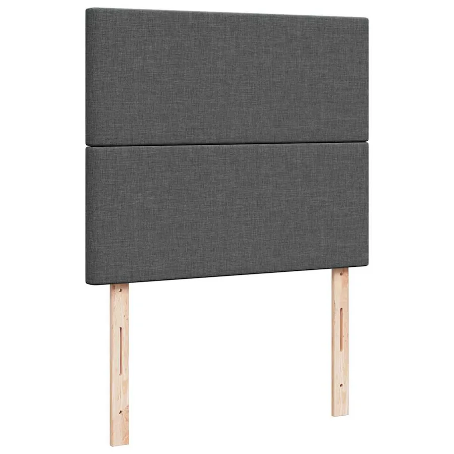 Cadre de lit ottoman avec matelas gris foncé 120x200cm tissu - 9