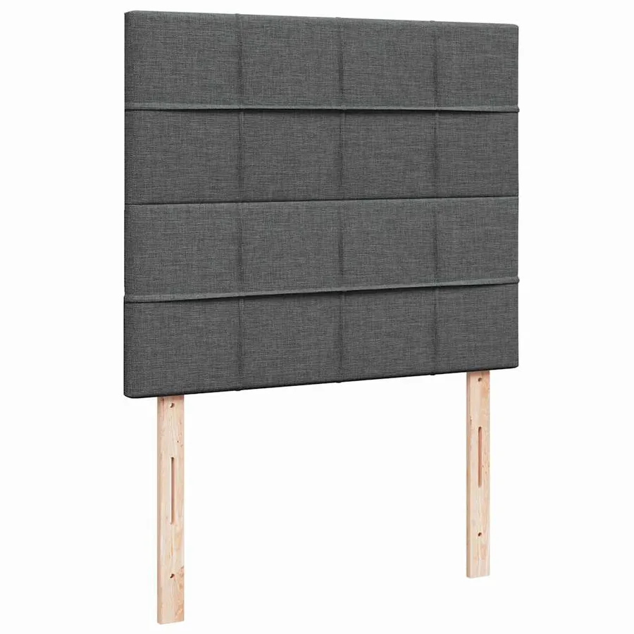 Cadre de lit ottoman avec matelas gris foncé 120x200cm tissu - 9