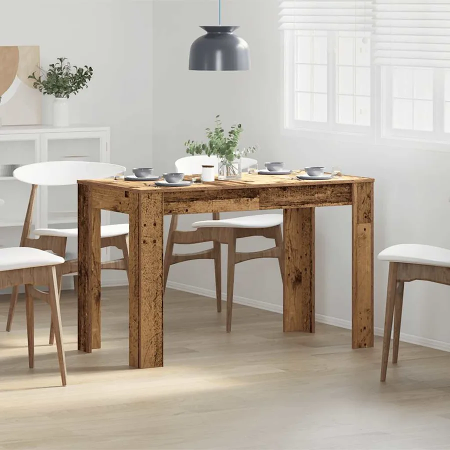 Table à manger vieux bois 120x60x76 cm bois d'ingénierie - 3