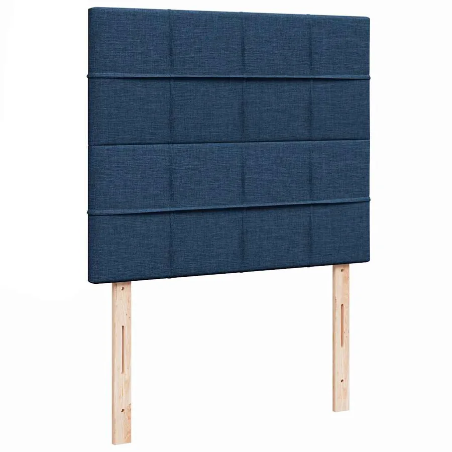 Cadre de lit ottoman avec matelas bleu 120x200 cm tissu - 10