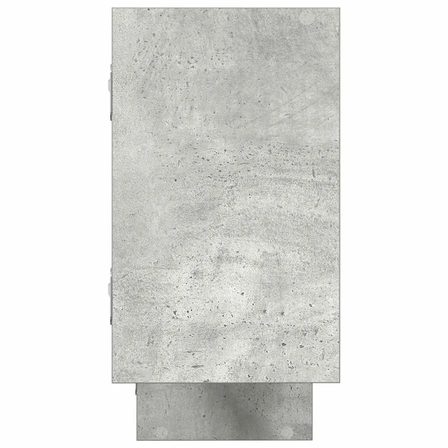 Étagère cube murale 5 compartiments gris béton bois ingénierie - 5