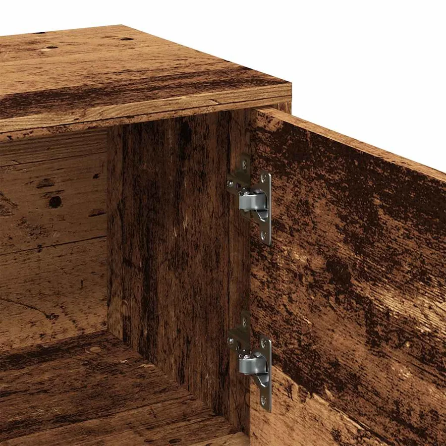 Meuble TV vieux bois 102x30x37,5 cm bois d'ingénierie - 8