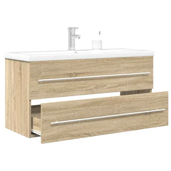 Ensemble de meubles de salle de bain 2 pcs chêne sonoma