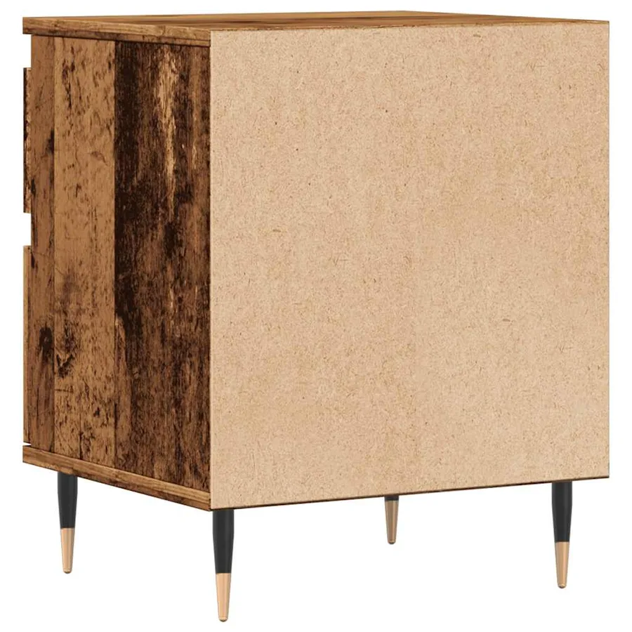 Tables de chevet 2 pcs vieux bois 40x35x50 cm bois d’ingénierie - 6