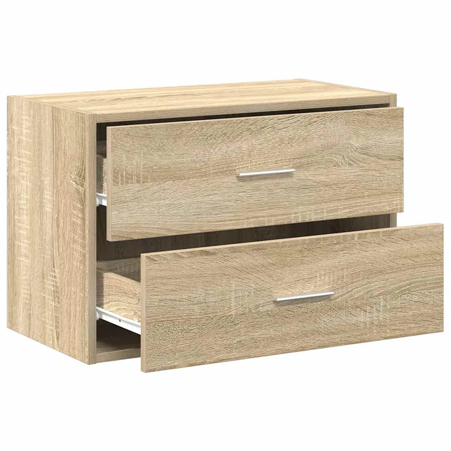 Armoire avec 2 tiroirs chêne sonoma 60x31x40 cm bois ingénierie - 5