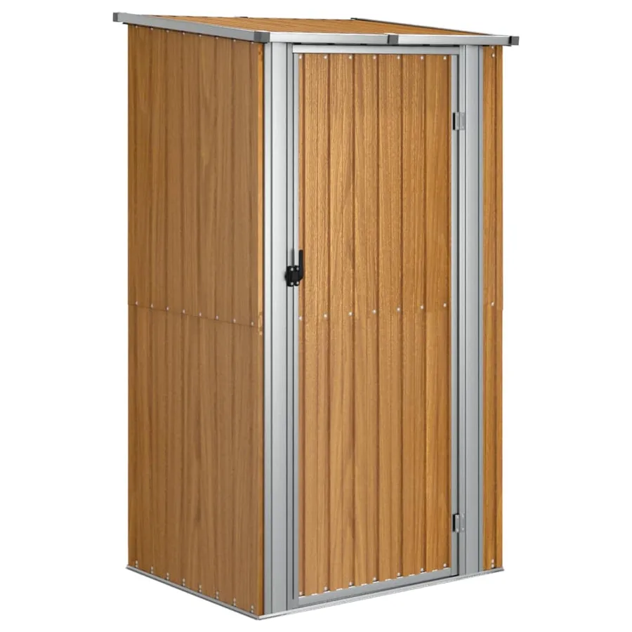 Abri de jardin marron 118,5 x 97 x 209,5 cm Acier galvanisé - 2