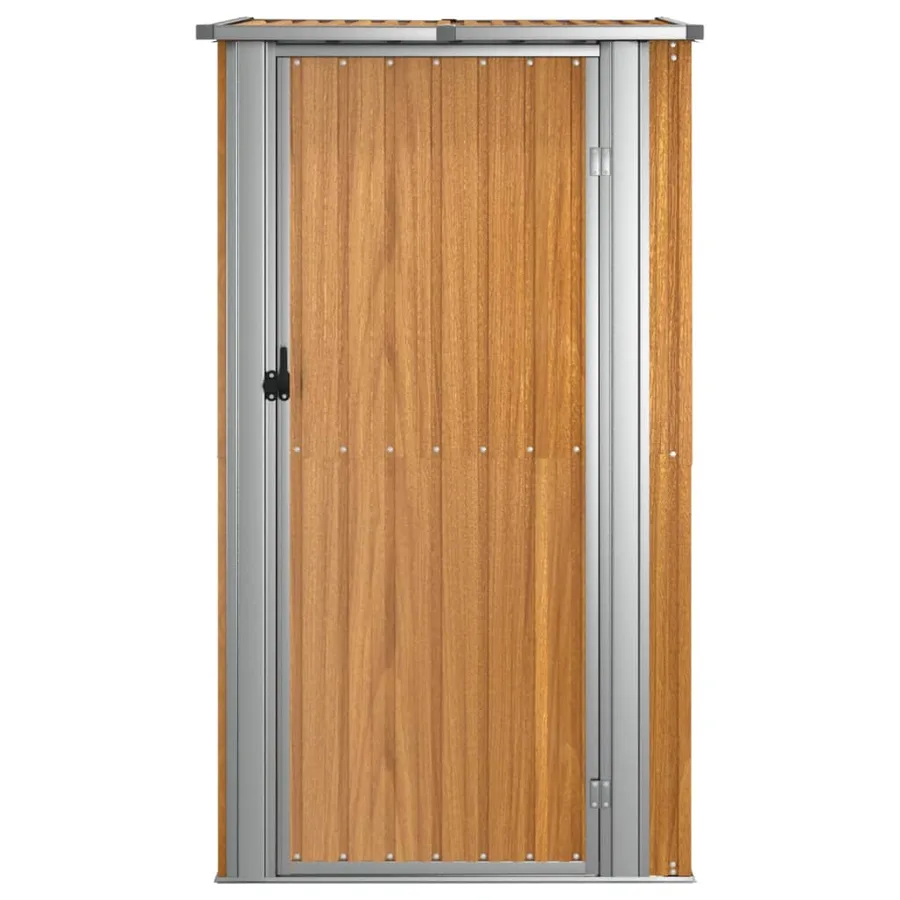 Abri de jardin marron 118,5 x 97 x 209,5 cm Acier galvanisé - 4
