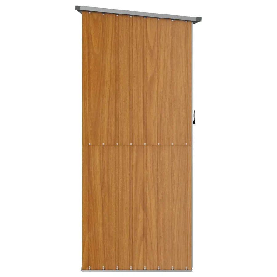 Abri de jardin marron 118,5 x 97 x 209,5 cm Acier galvanisé - 5