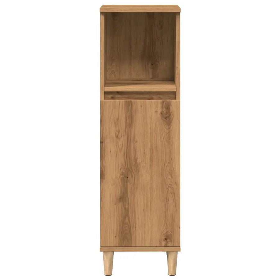 Armoire de salle de bain chêne artisanal 30x30x100 cm - 4